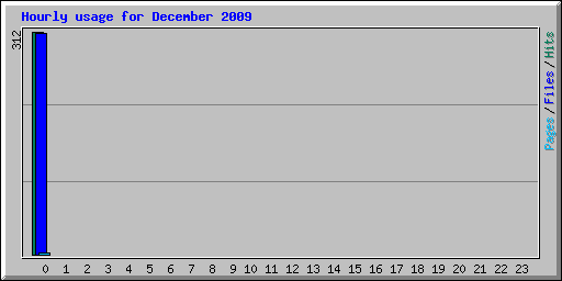Hourly usage for December 2009